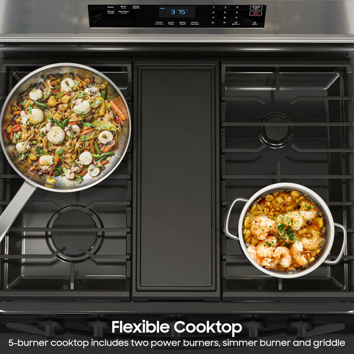 6.3 cu. ft. Smart Freestanding Electric Range with Rapid Boil(TM) & Self Clean in Stainless Steel - (NE63A6311SS)