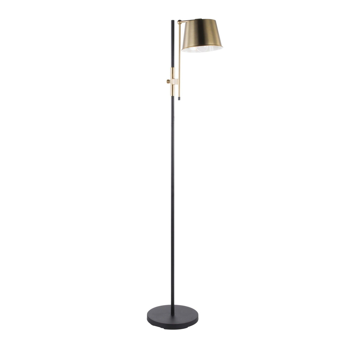 Metric - Floor Lamp - Black And Antique Brass