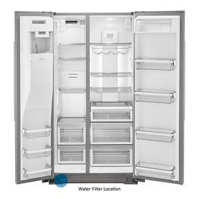 19.9 Cubic Feet Counter-Depth Side-By-Side Refrigerator With Exterior Ice And Water And PrintShield finish