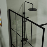 Shower Screen Walk In Wet Room - Black