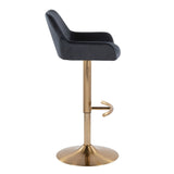 Daniella - Adjustable Barstool (Set of 2) - Gold Base