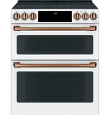 Caf(eback)(TM) 30" Smart Slide-In, Front-Control, Radiant and Convection Double-Oven Range - (CES750P4MW2)