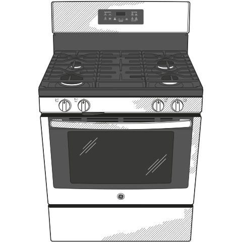 GE(R) 30" Free-Standing Gas Range - (JGB645SEKSS)