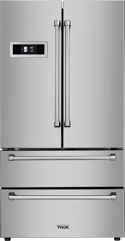 36 Inch Professional French Door Refrigerator In Stainless Steel, Counter Depth - (HRF3601F)