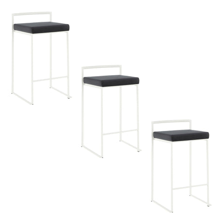 Fuji - Stackable Counter Stool - White Base (Set of 2)