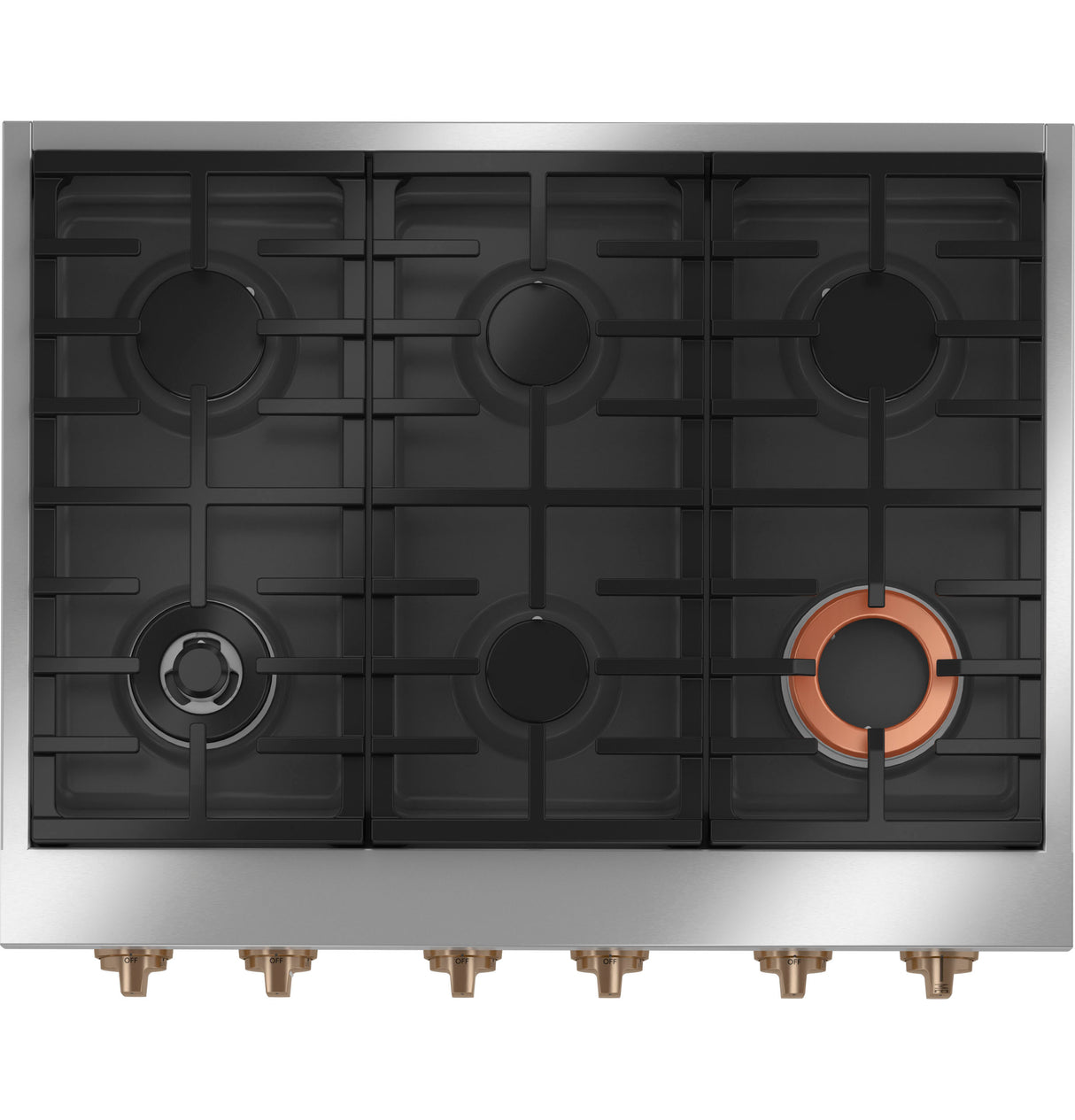 Caf(eback)(TM) 36" Commercial-Style Gas Rangetop with 6 Burners (Natural Gas) - (CGU366P4TW2)