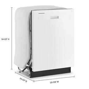 55 dBA Quiet Dishwasher With Boost Cycle And Pocket Handle - White