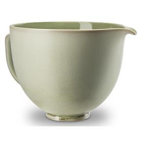 5 Quart Sage Leaf Ceramic Bowl