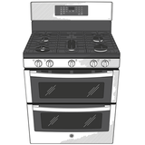 GE Profile(TM) 30" Free-Standing Gas Double Oven Convection Range with No Preheat Air Fry - (PGB965BPTS)