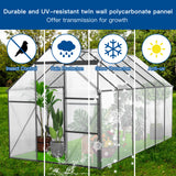 Polycarbonate Greenhouse Raised Base And Anchor Aluminum Heavy Duty Walk-In Greenhouses For Outdoor Backyard In All Season