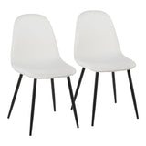 Pebble - Chair - Black Steel (Set of 2)