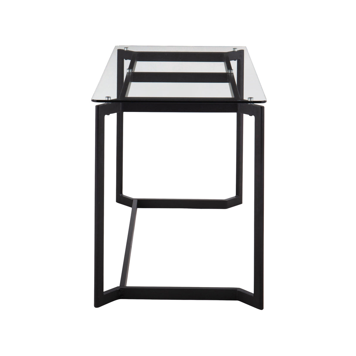 Masters - Modern Office Desk - Black / Clear