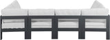 Nizuc - Outdoor Patio Modular Sectional 6 Piece - White - Fabric