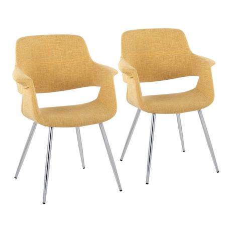 Vintage Flair - Chair (Set of 2) - Chrome Legs