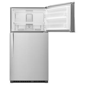 33" Wide Top Freezer Refrigerator - 21 Cubic Feet - Monochromatic Stainless Steel