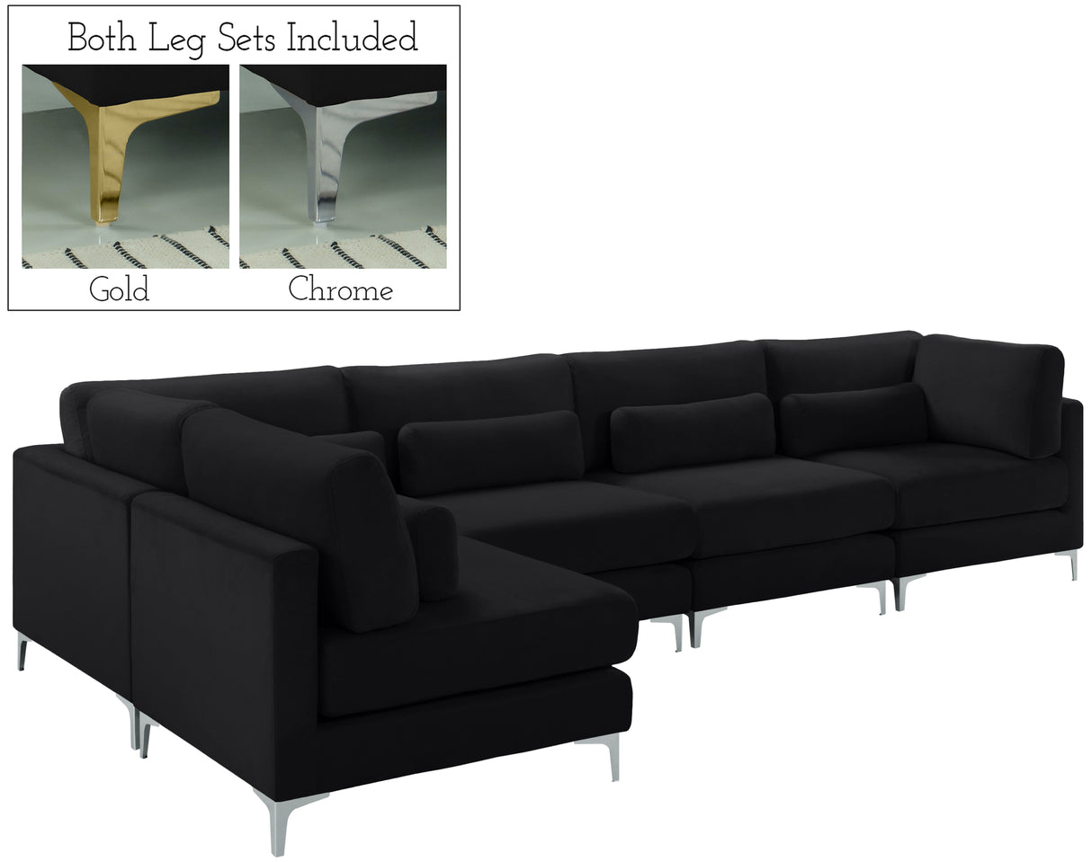 Julia - Modular Sectional 5 Piece - Black