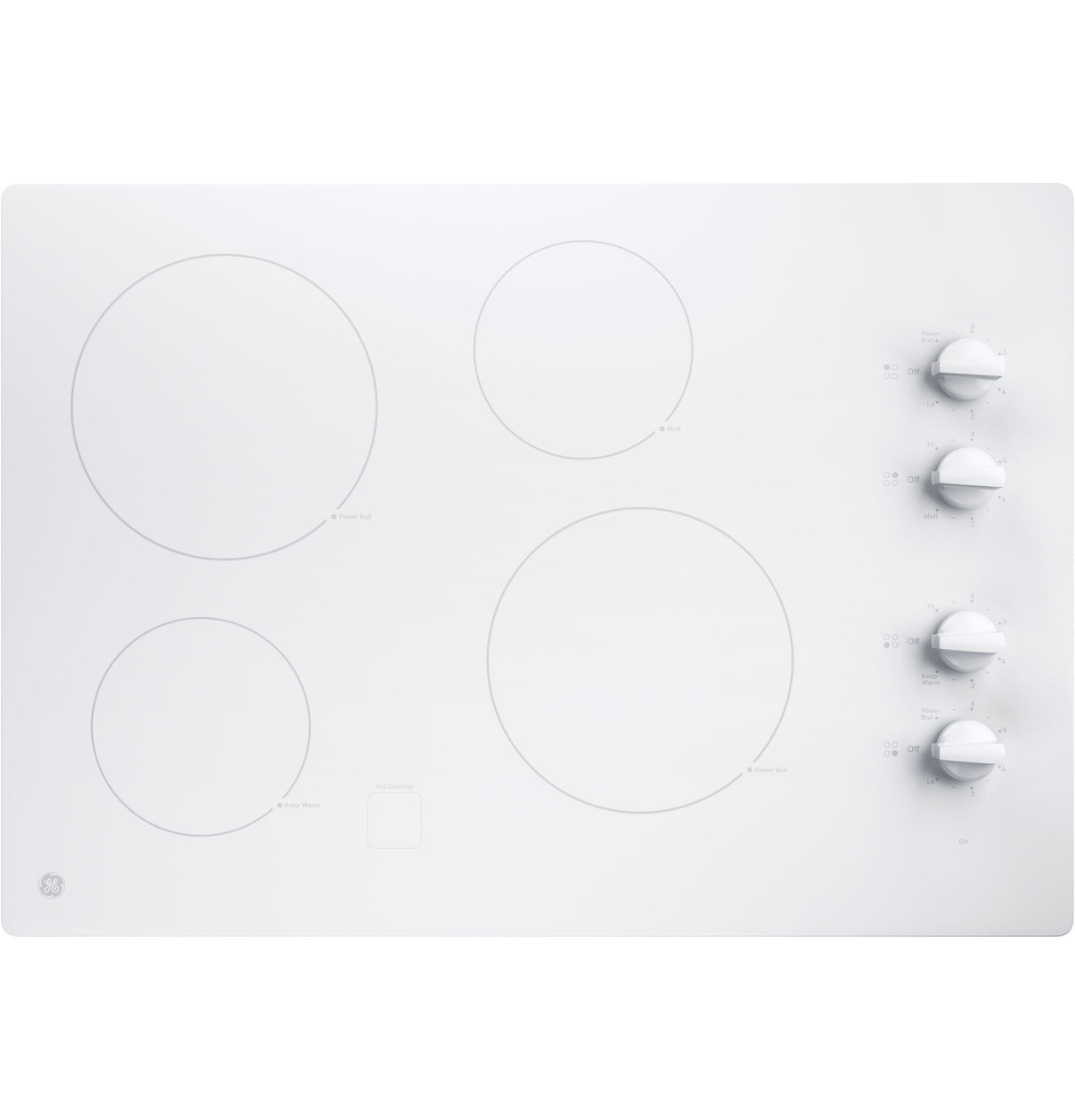 GE(R) 30" Built-In Knob Control Electric Cooktop - (JP3030TJWW)