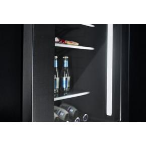 Rise 24" Under Counter Glass Door Refrigerator, Left Swing