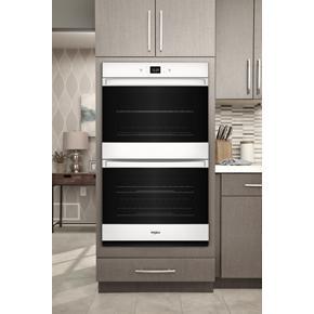 100 Total Cubic Feet Double Wall Oven With Air Fry When Connected - White