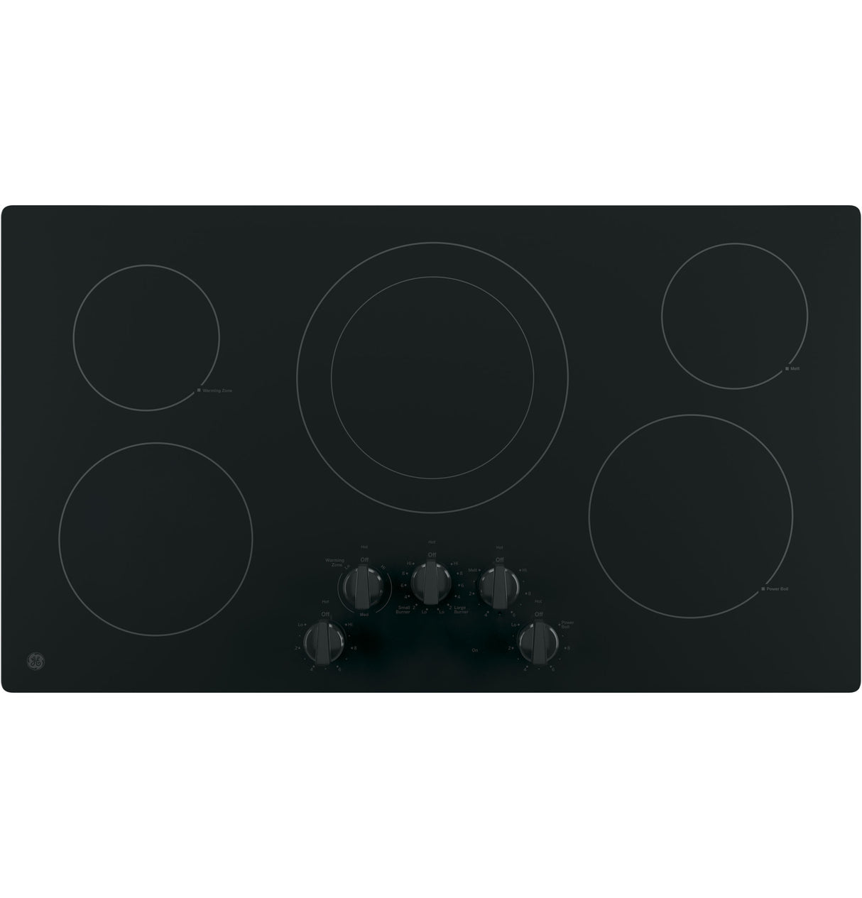 GE(R) 36" Built-In Knob Control Electric Cooktop - (JP3036DLBB)