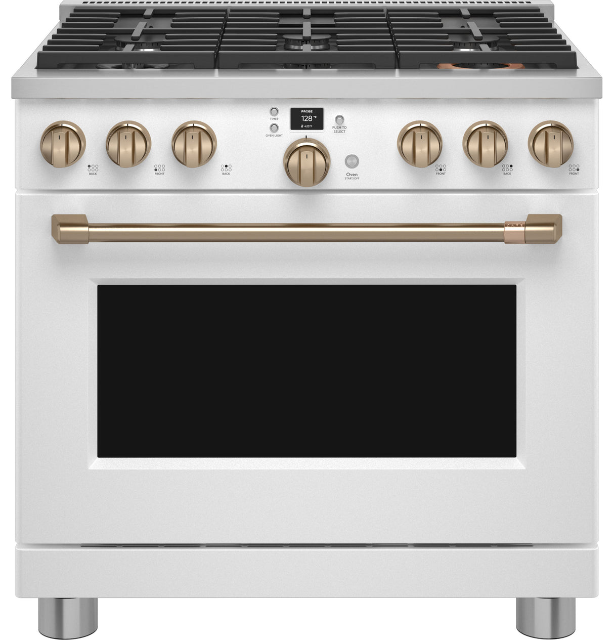 Caf(eback)(TM) 36" Smart Dual-Fuel Commercial-Style Range with 6 Burners (Natural Gas) - (C2Y366P4TW2)