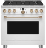 Caf(eback)(TM) 36" Smart Dual-Fuel Commercial-Style Range with 6 Burners (Natural Gas) - (C2Y366P4TW2)