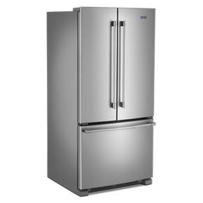 33" Wide French Door Refrigerator With Water Dispenser - 22 Cubic Feet - Gray