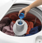 GE(R) 4.2 cu. ft. Capacity Washer with Stainless Steel Basket - (GTW335ASNWW)