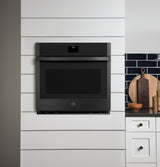 GE(R) 30" Smart Built-In Self-Clean Convection Single Wall Oven with Never Scrub Racks - (JTS5000DNBB)