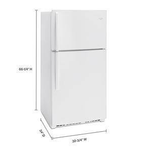 33" Wide Top Freezer Refrigerator - 21 Cubic Feet - White