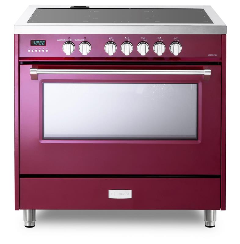 Designer 36" Induction Single Oven Range - Burgundy - (VDFSIE365BU)