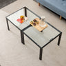 Coffee Table (Set of 2), Square Modern Table With Tempered Glass Finish For Living Room