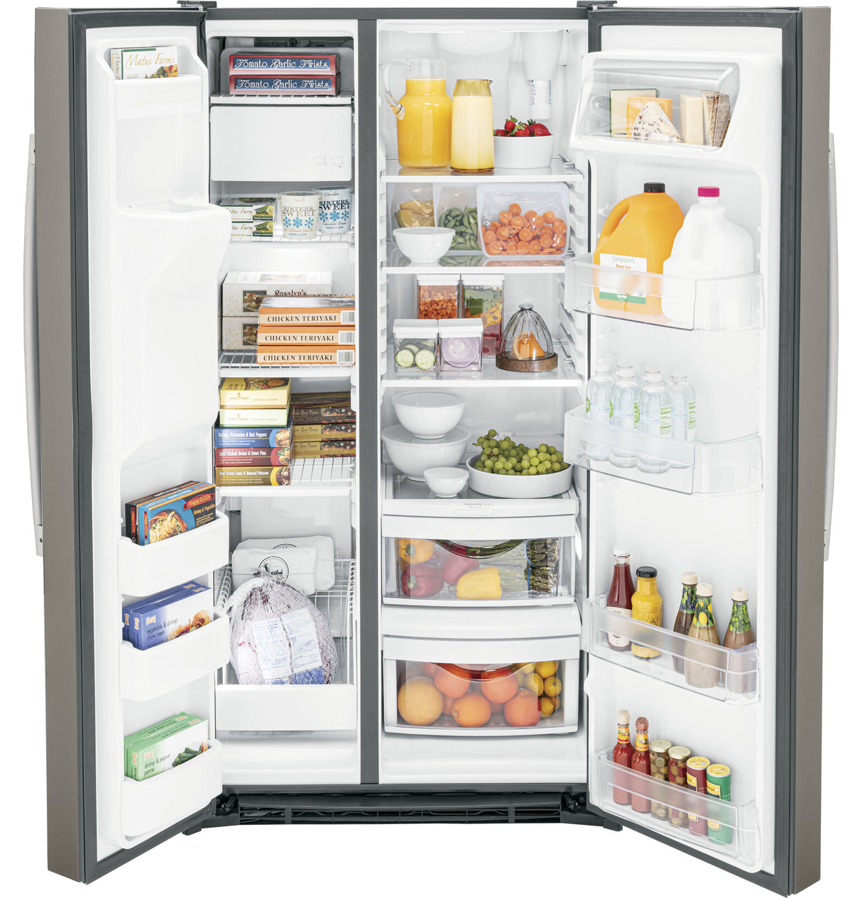 GE(R) 25.3 Cu. Ft. Side-By-Side Refrigerator - (GSS25GMPES)