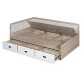 Daybed With Three Drawers And Three Storage Compartments