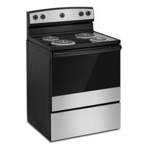 Amana 30" Electric Range With Easy-Clean Glass Door - Stainless Steel