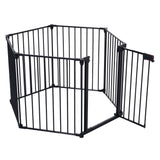 Adjustable Safety Gate Play Yard Metal Doorways Fireplace Fence Christmas Tree Fence Gate For House Stairs Gate Prohibited Area Fence