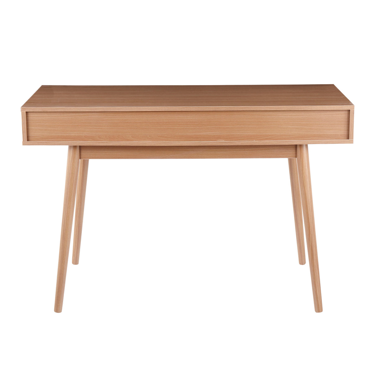 Pebble - Contemporary Double Desk - Natural / White