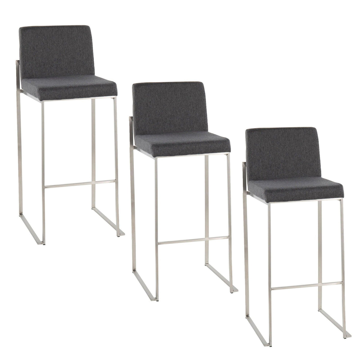 Fuji - High Back Upholstered Barstool Set