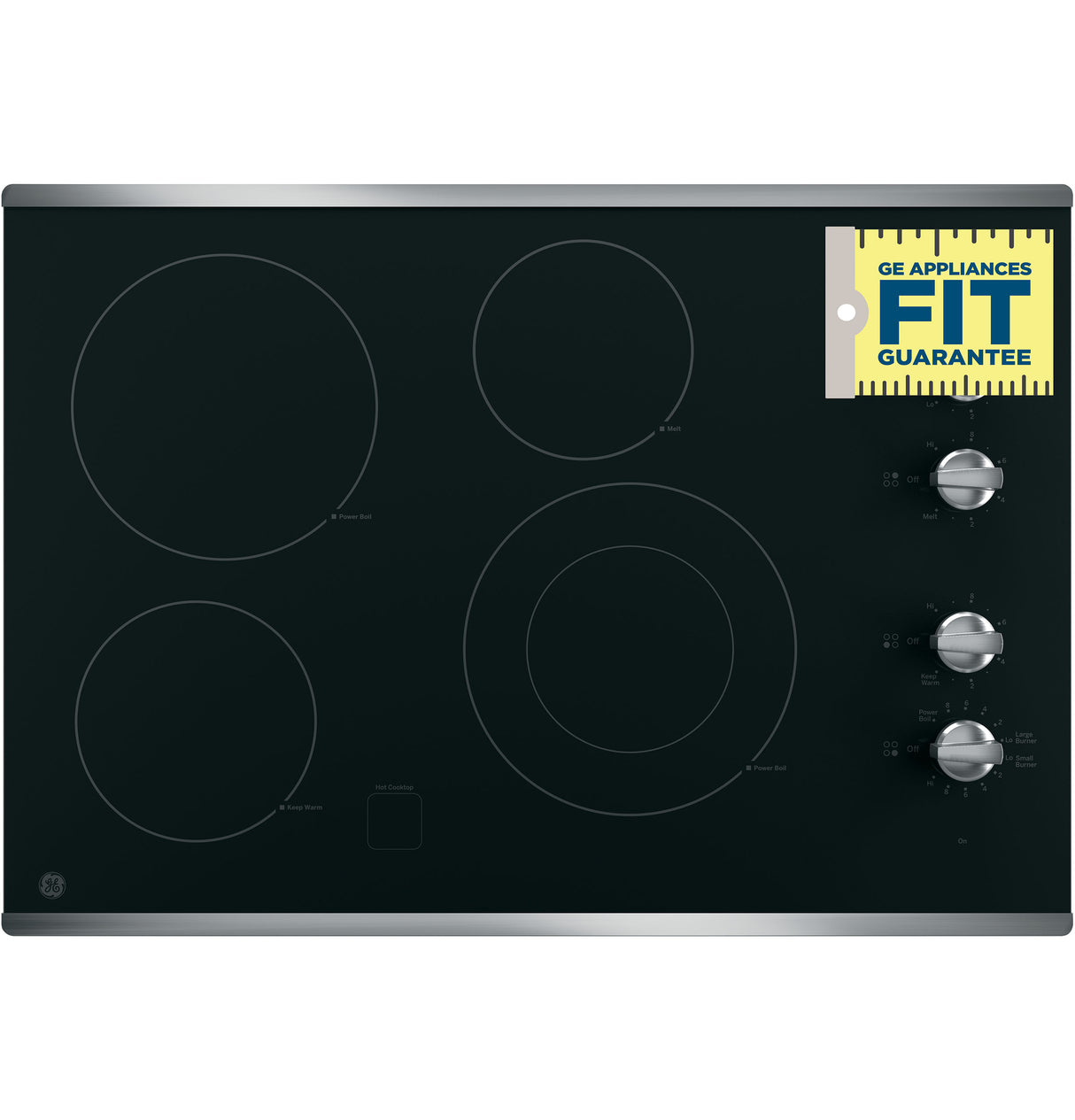 GE(R) 30" Built-In Knob Control Electric Cooktop - (JP3530SJSS)