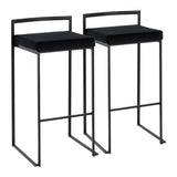 Fuji - Stackable Barstool - Black Metal