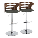 Cosi - Adjustable Barstool (Set of 2) - Walnut Backrest