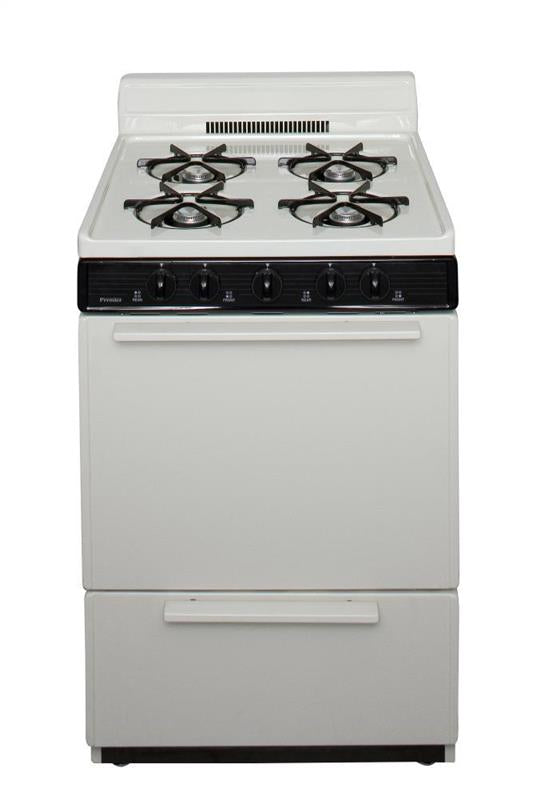 24 in. Freestanding Battery-Generated Spark Ignition Gas Range in Biscuit - (BCK100TP)