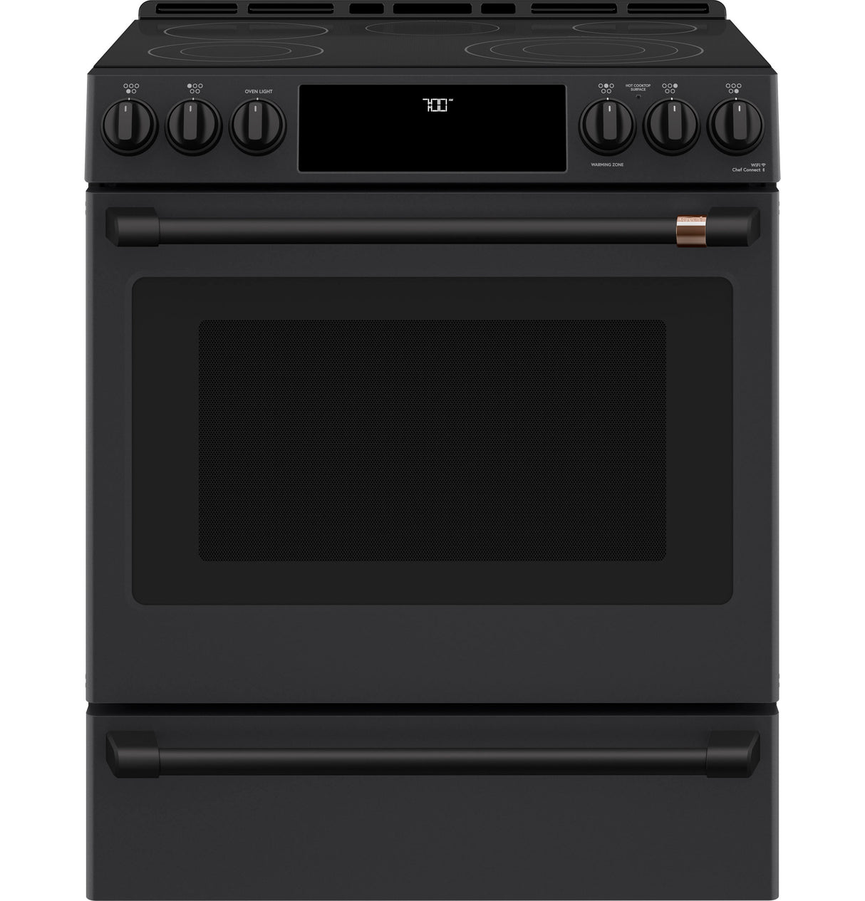 Caf(eback)(TM) 30" Smart Slide-In, Front-Control, Radiant and Convection Range - (CES700P3MD1)