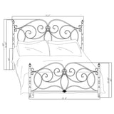 London - Metal Scroll Bed