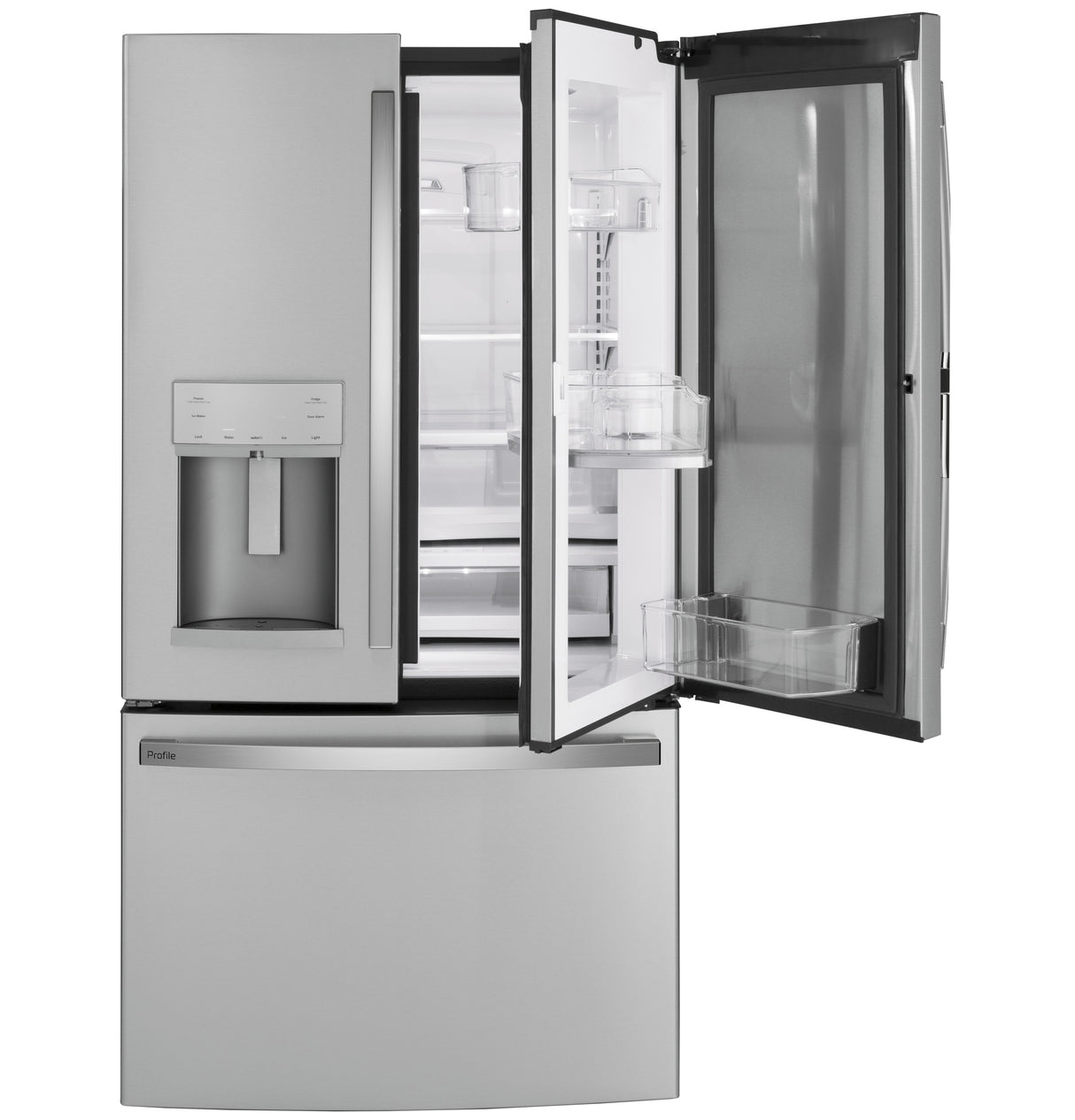 GE Profile(TM) Series 27.7 Cu. Ft. Fingerprint Resistant French-Door Refrigerator with Door In Door and Hands-Free AutoFill - (PFD28KYNFS)