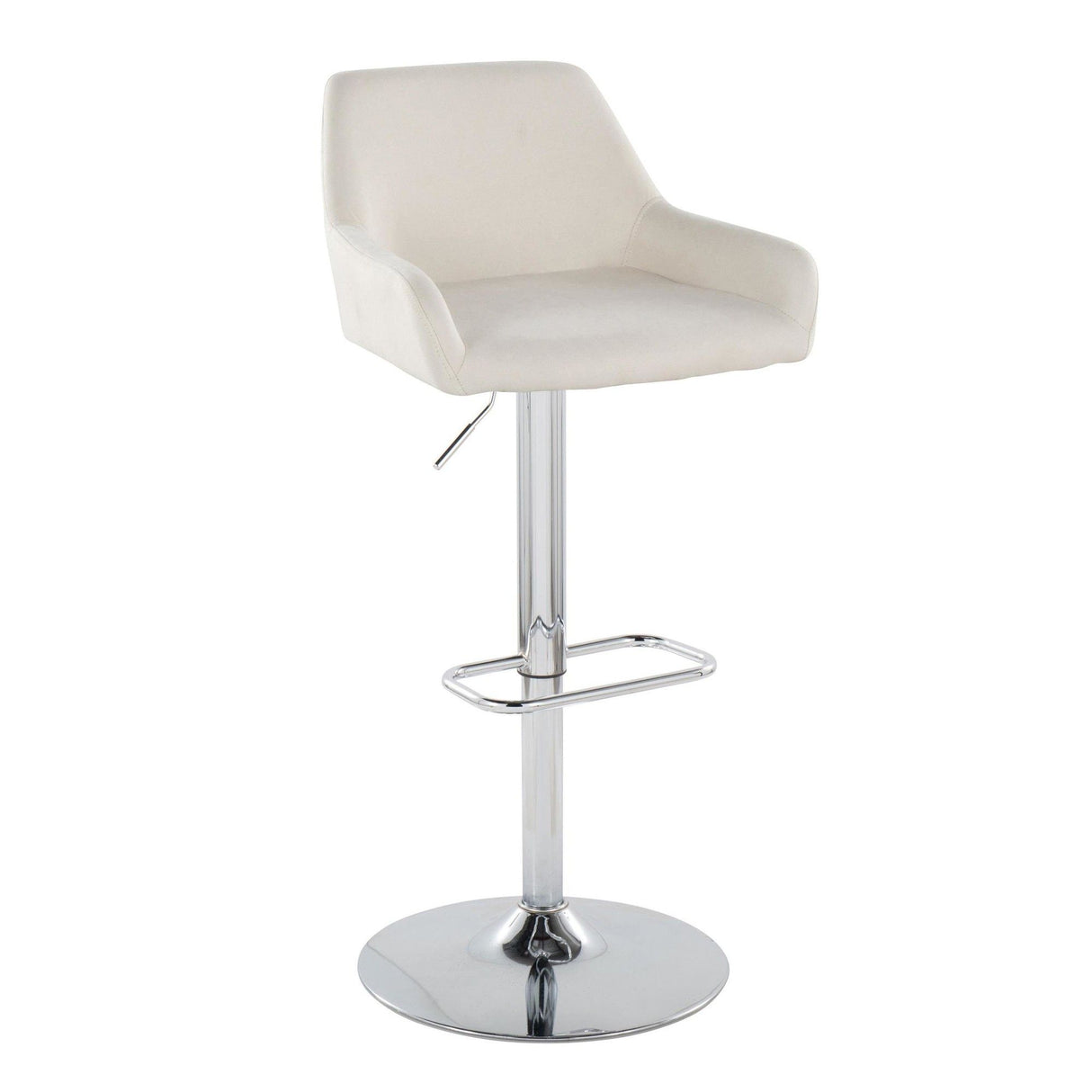 Daniella - Adjustable Barstool (Set of 2) - Chrome Base