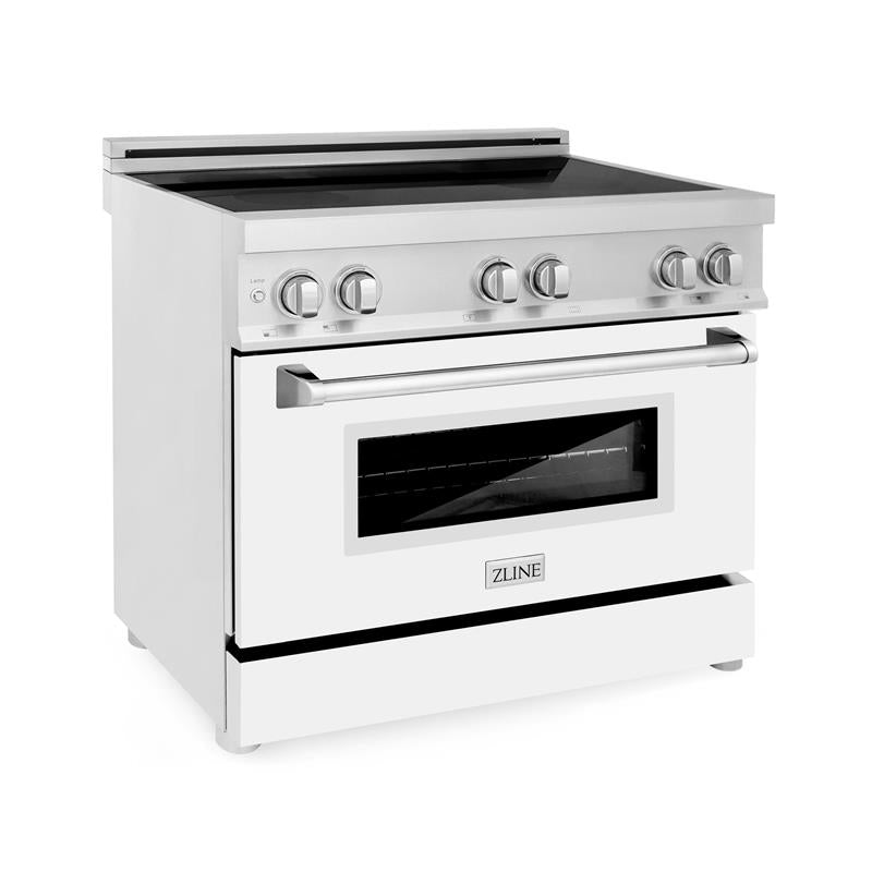 ZLINE 36" 4.6 cu. ft. Induction Range with a 4 Element Stove and Electric Oven in Stainless Steel (RAIND-36) [Color: White Matte] - (RAINDWM36)