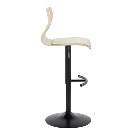 Folia - Adjustable Barstool (Set of 2) - Cream