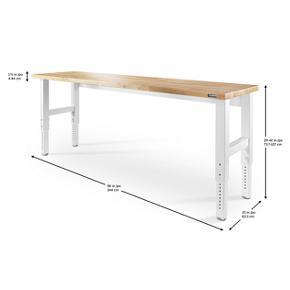 8' Adjustable Height Hardwood Workbench