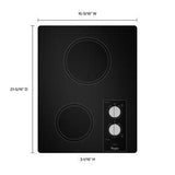 15" Electric Cooktop With Easy Wipe Ceramic Glass